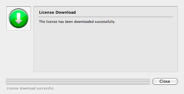 Licence downloaded