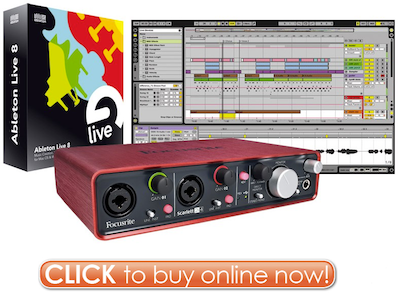 Click Here to Buy Ableton Live 8 Focusrite Scarlett 2i4 Interface Bundle