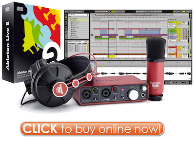 Click Here to Buy Ableton Live 8 Focusrite Scarlett Studio Bundle