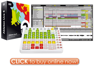 Click Here to Buy Ableton Live 8 Novation Launchpad White Bundle