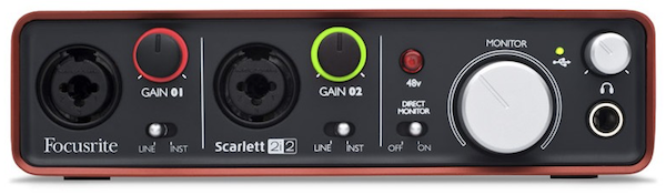 Focusrite Scarlett 2i2 USB Audio Interface - Front