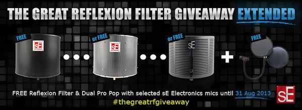 sE Electronics Reflexion Filter Giveaway Extended