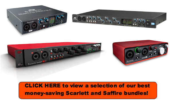 Focusrite Saffire Scarlett Interface Bundles