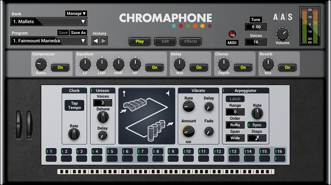 chromaphone 2 play window