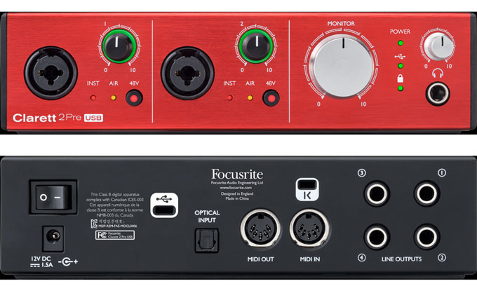 clarett 2pre usb