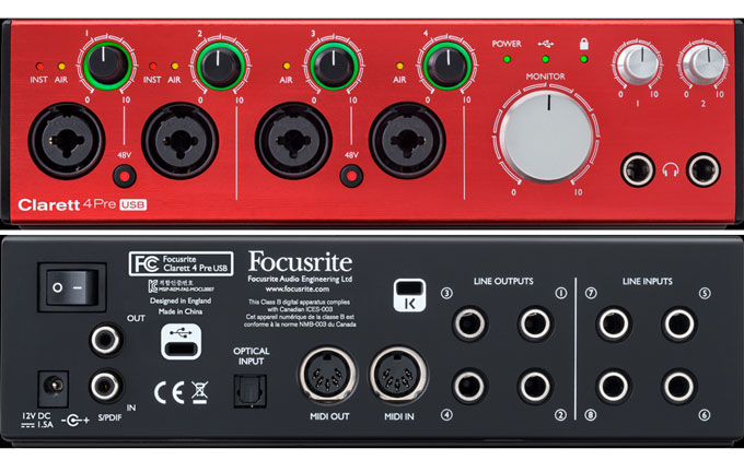 clarett 4pre usb